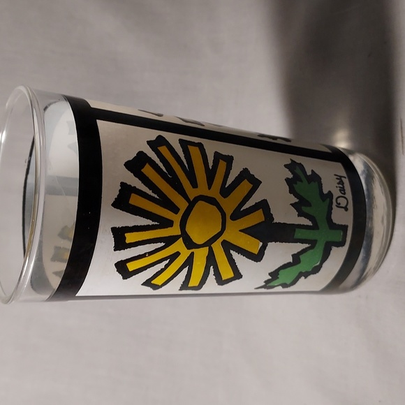 Vintage Drinking Glasses Set of 2 - Daisy Design & The Buggy Design - Picture 6 of 8